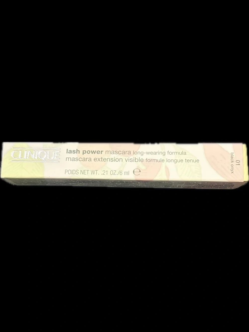 Clinique 01 Black Onyx Lash Power Mascara Long-Wearing Tubing Formula New FullSz
